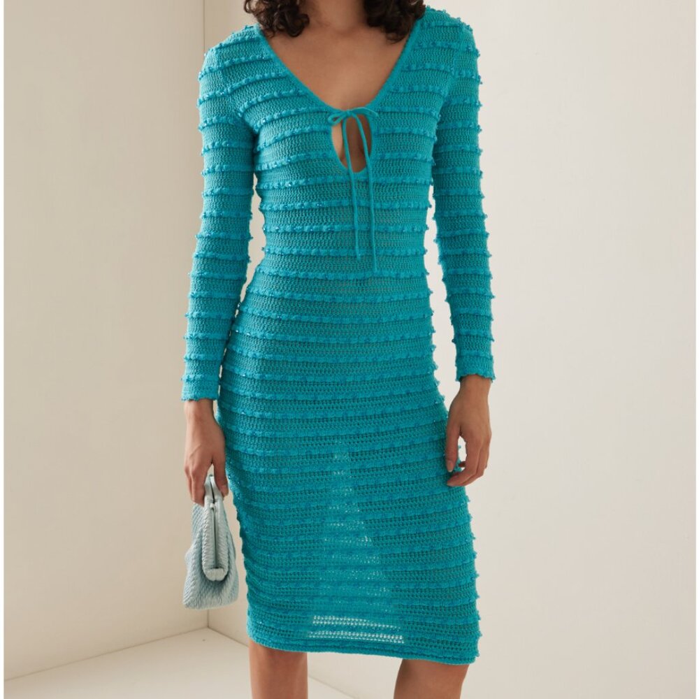 COPY - Self Portrait Beaded Knit Midi Dress - NWOT